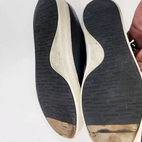 Magnanni Mens Navy Blue Leather Low Top Casual Lace Up Sneakers 9M - Picture 10 of 10